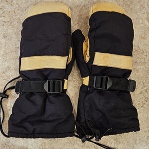 Mittens Deerskin Leather Nylon Ski Snow Mobile Hunting